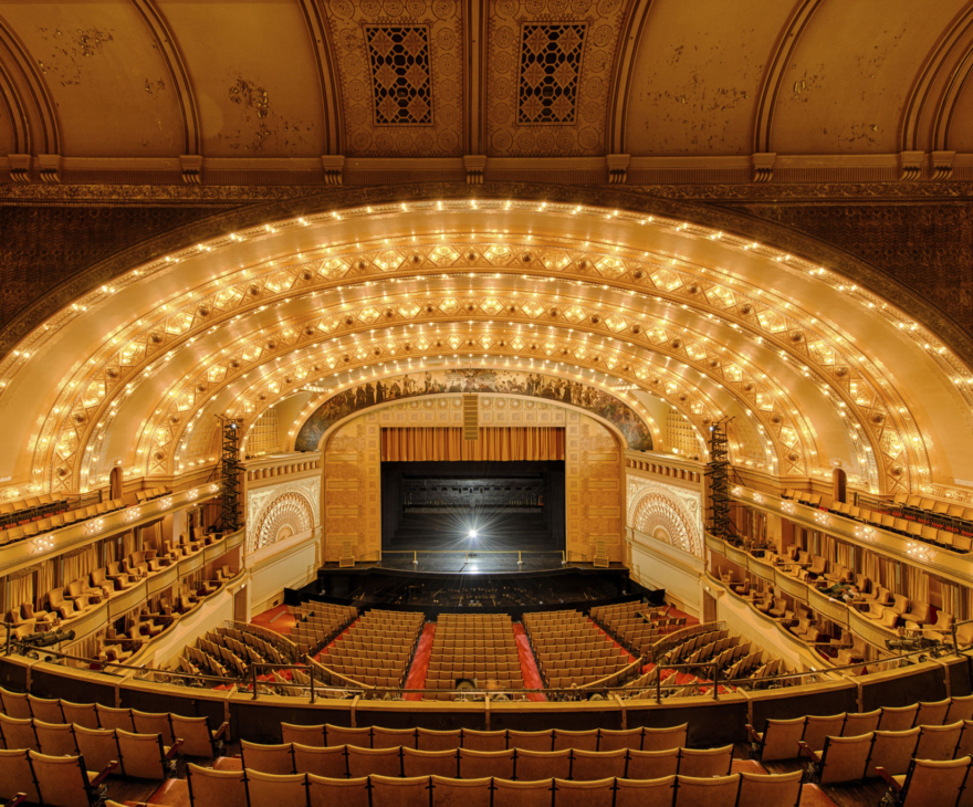Empty Auditorium Theater of Roosevelt University in Chicago, Illinois