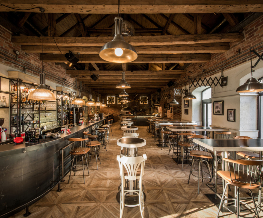 Modern interior of caffe restaurant